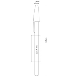 Penna a sfera Bic Style Clear in plastica trasparente con stampa personalizzata