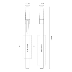 Penna a sfera Bic Round Stic Bianca corpo rotondo in plastica personalizzabile