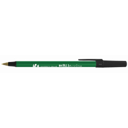 Penna a sfera Bic Round Stic Verde corpo rotondo in plastica personalizzabile