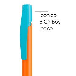 Penna a sfera Bic Media Clic arancione a scatto con stampa personalizzata