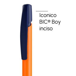 Penna a sfera Bic Media Clic arancione a scatto con stampa personalizzata