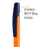 Penna a sfera Bic Media Clic arancione a scatto con stampa personalizzata