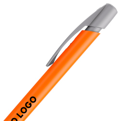 Penna a sfera Bic Media Clic arancione a scatto con stampa personalizzata