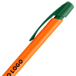 Penna a sfera Bic Media Clic arancione a scatto con stampa personalizzata