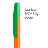 Penna a sfera Bic Media Clic arancione a scatto con stampa personalizzata