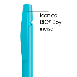 Penna a sfera Bic Media Clic Azzurro a scatto con stampa personalizzata