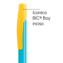 Penna a sfera Bic Media Clic Azzurro a scatto con stampa personalizzata