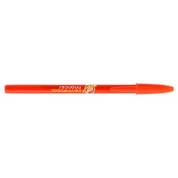 Penna a sfera Bic Style in plastica personalizzata in colore arancione