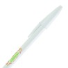 Penna a sfera Bic Style in plastica in colore bianco personalizzata con logo