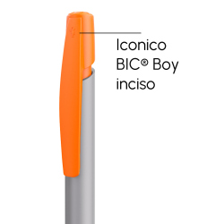 Penna a sfera Bic Media Clic grigia a scatto con stampa personalizzata