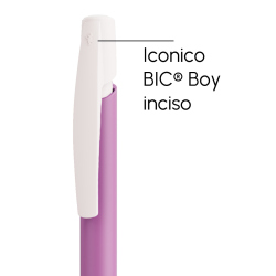 Penna a sfera Bic Media Clic violetto a scatto con stampa personalizzata