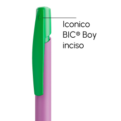 Penna a sfera Bic Media Clic violetto a scatto con stampa personalizzata