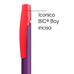 Penna a sfera Bic Media Clic Viola a scatto con stampa personalizzata