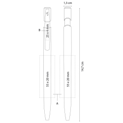 Penna a sfera Bic Media Clic Viola a scatto con stampa personalizzata