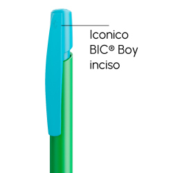 Penna a sfera Bic Media Clic verde chiaro a scatto con stampa personalizzata