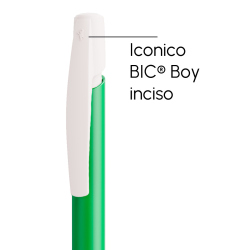 Penna a sfera Bic Media Clic verde chiaro a scatto con stampa personalizzata