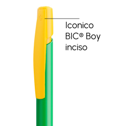 Penna a sfera Bic Media Clic verde chiaro a scatto con stampa personalizzata