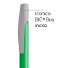 Penna a sfera Bic Media Clic verde chiaro a scatto con stampa personalizzata