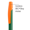 Penna a sfera Bic Media Clic verde scuro a scatto con stampa personalizzata