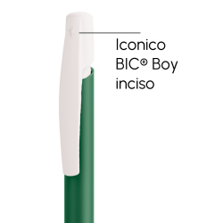 Penna a sfera Bic Media Clic verde scuro a scatto con stampa personalizzata