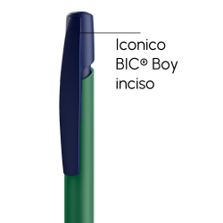 Penna a sfera Bic Media Clic verde scuro a scatto con stampa personalizzata