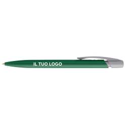 Penna a sfera Bic Media Clic verde scuro a scatto con stampa personalizzata