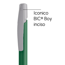 Penna a sfera Bic Media Clic verde scuro a scatto con stampa personalizzata