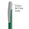 Penna a sfera Bic Media Clic verde scuro a scatto con stampa personalizzata