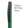 Penna a sfera Bic Media Clic verde scuro a scatto con stampa personalizzata