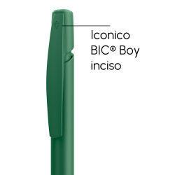 Penna a sfera Bic Media Clic verde scuro a scatto con stampa personalizzata