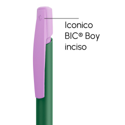 Penna a sfera Bic Media Clic verde scuro a scatto con stampa personalizzata