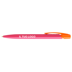 Penna a sfera Bic Media Clic Rosa Fizz a scatto con stampa personalizzata