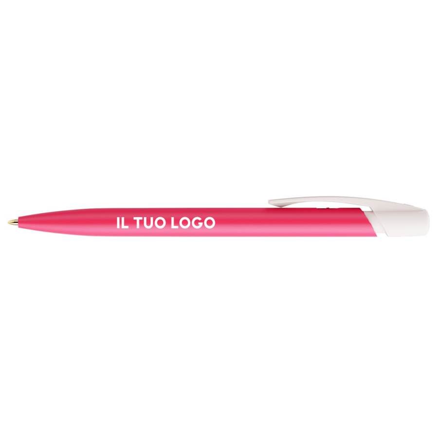 Penna a sfera Bic Media Clic Rosa Fizz a scatto con stampa personalizzata