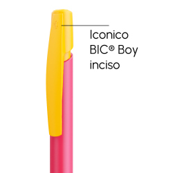 Penna a sfera Bic Media Clic Rosa Fizz a scatto con stampa personalizzata