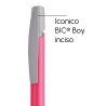 Penna a sfera Bic Media Clic Rosa Fizz a scatto con stampa personalizzata