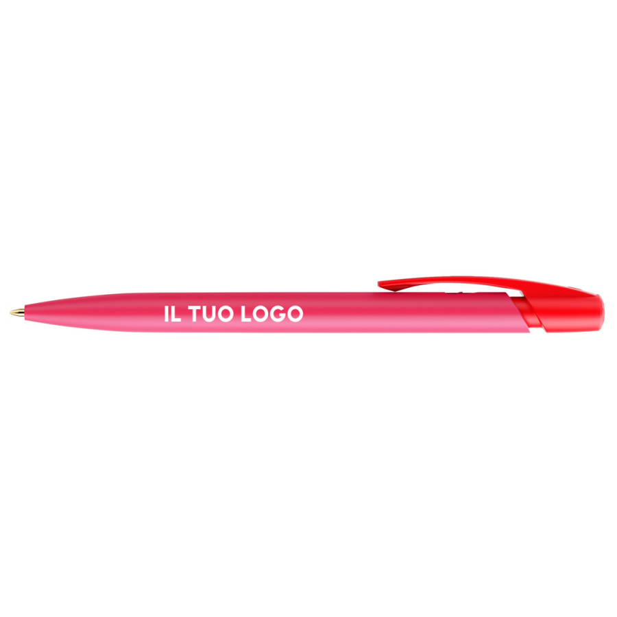 Penna a sfera Bic Media Clic Rosa Fizz a scatto con stampa personalizzata