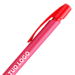 Penna a sfera Bic Media Clic Rosa Fizz a scatto con stampa personalizzata