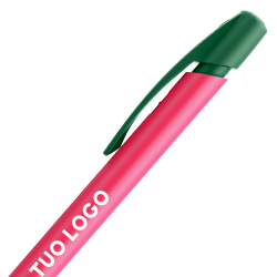 Penna a sfera Bic Media Clic Rosa Fizz a scatto con stampa personalizzata