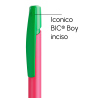 Penna a sfera Bic Media Clic Rosa Fizz a scatto con stampa personalizzata