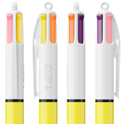 Penna a sfera Bic 4 Colori Sun gialla con stampa personalizzata