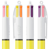 Penna a sfera Bic 4 Colori Sun gialla con stampa personalizzata