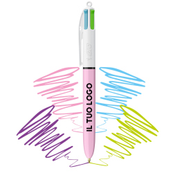 Penna a sfera Bic 4 Colori Fashion con stampa personalizzata