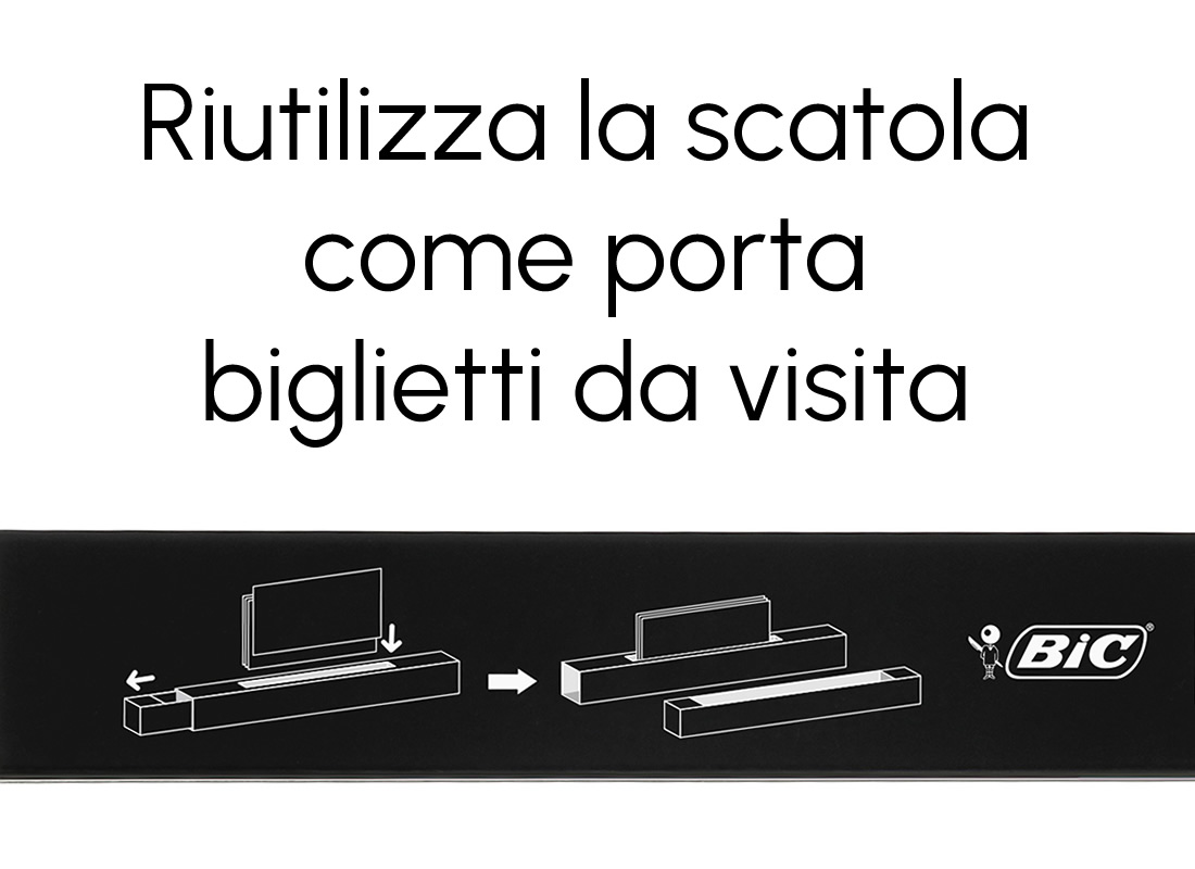 Scatola Window Box riutilizzabile come porta biglietti da visita