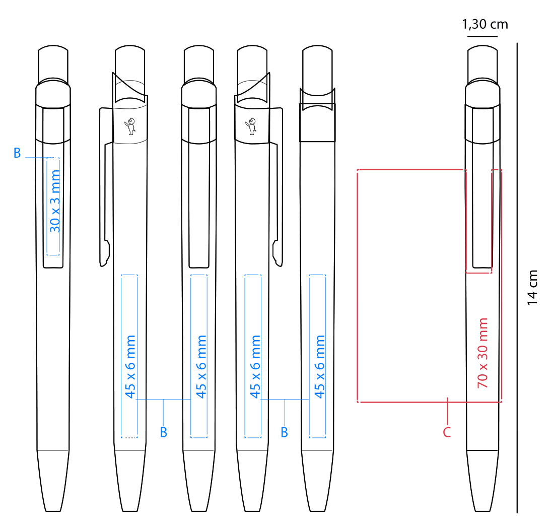 Esempio di stampa Laser su penna Bic Metal Pro