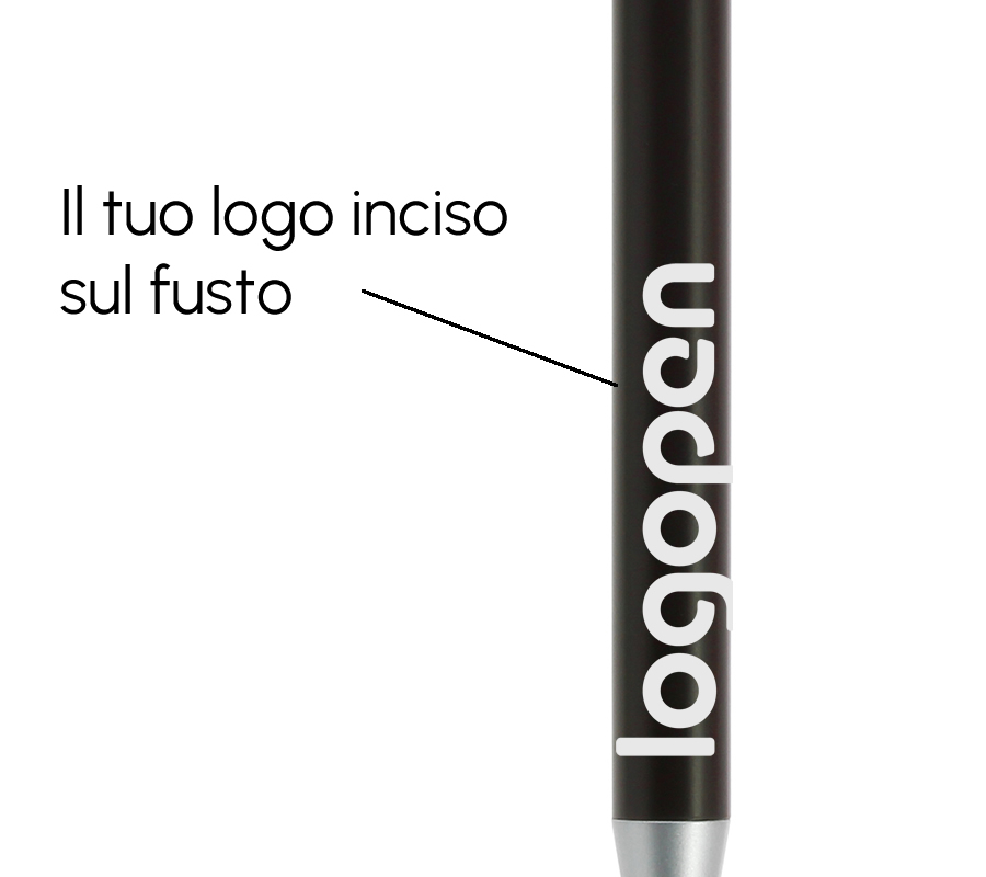 Logo inciso su corpo penna Bic Metal pro