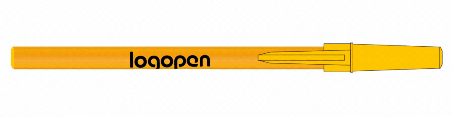 Penna Bic Round Stic corpo Giallo e finiture colorate